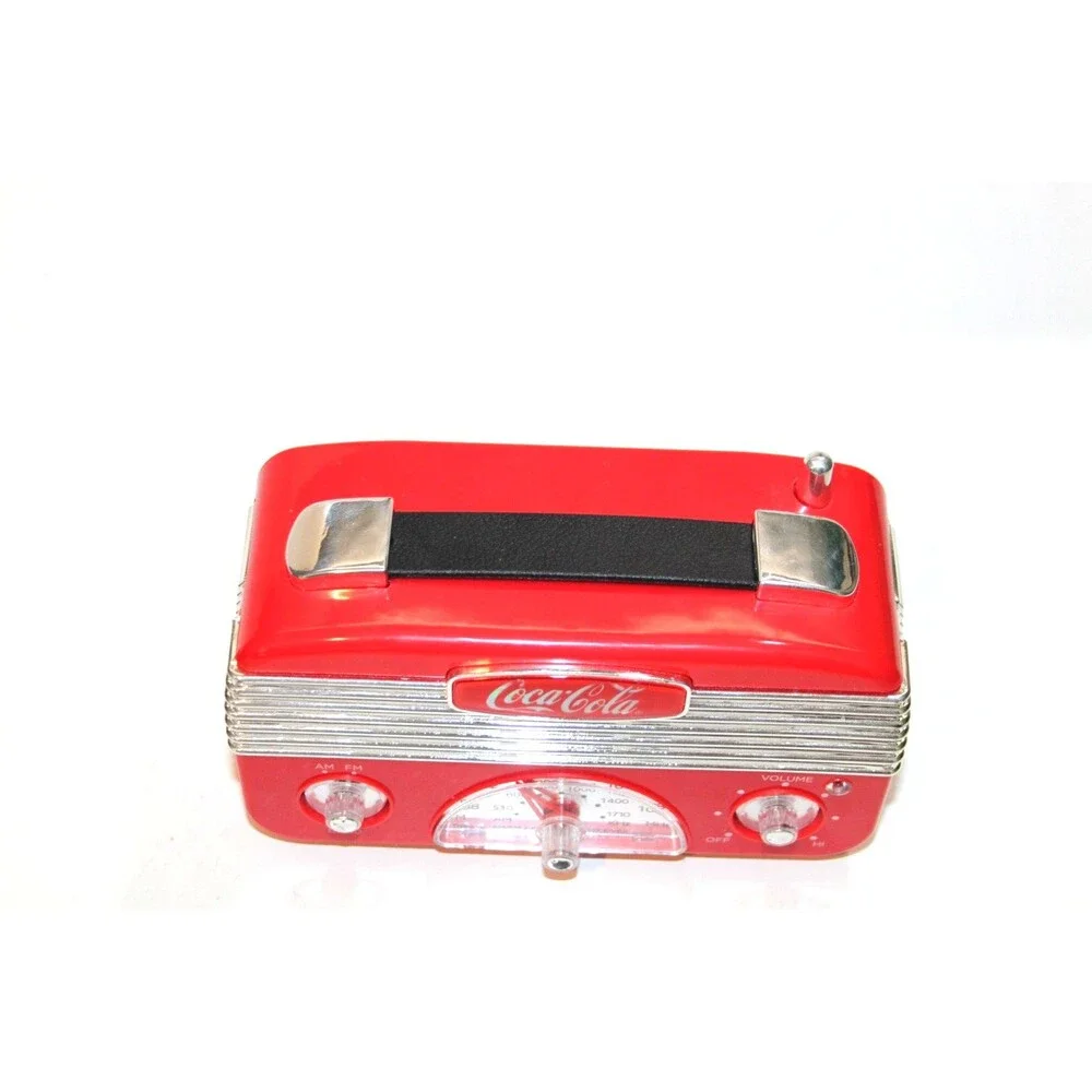 Coca-Cola Vintage Style Am/FM Mini Radio Retro Red Collectible 6
